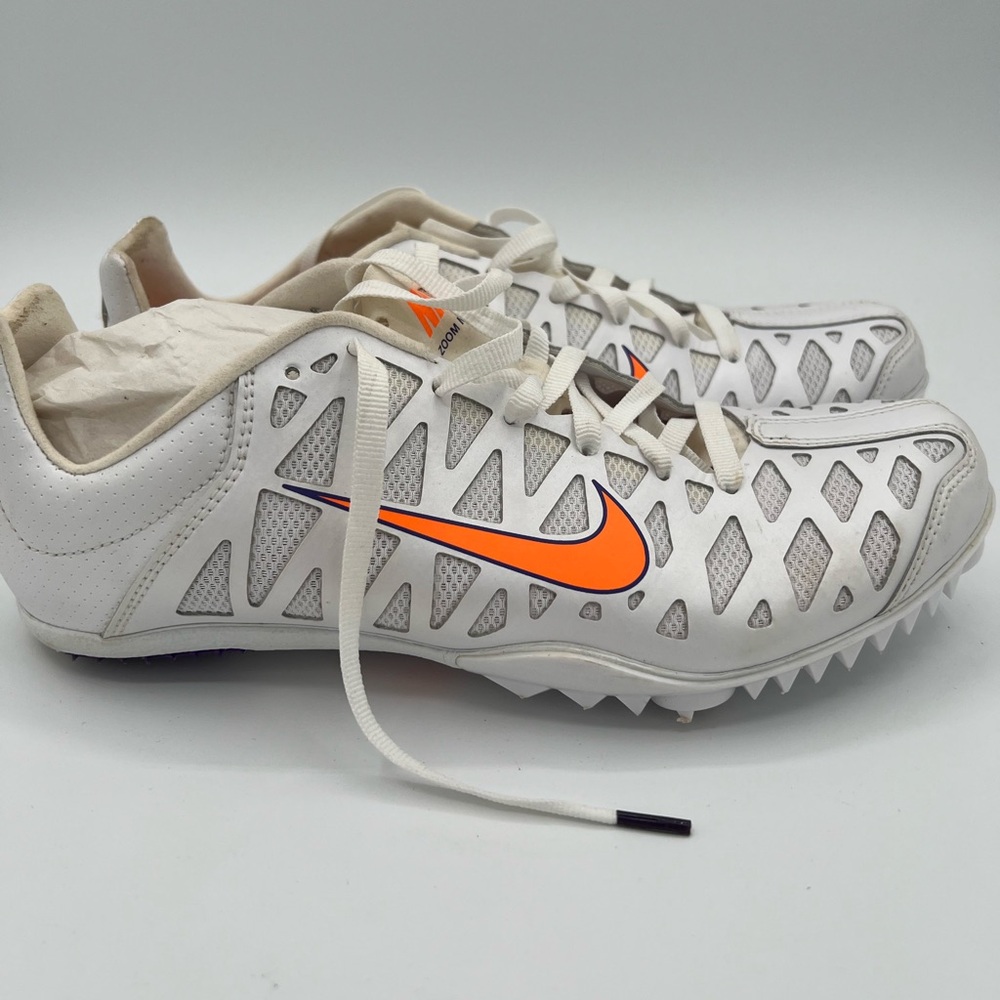 Nike White & Orange Track Spikes NWT - Picture 3 of 10